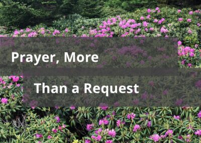 Prayer, More than a Request